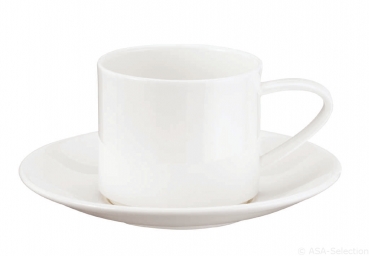 Asa - à table - Kaffeetasse mit Untertasse 0,2l stapelbar - 6Stk Set