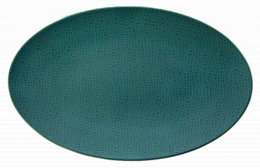 Life Fashion trendy petrol - Servierplatte oval 40 x 26 cm.