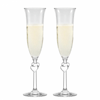 Stölzle Lausitz L´Amour 2er Set Champagne Flute satin