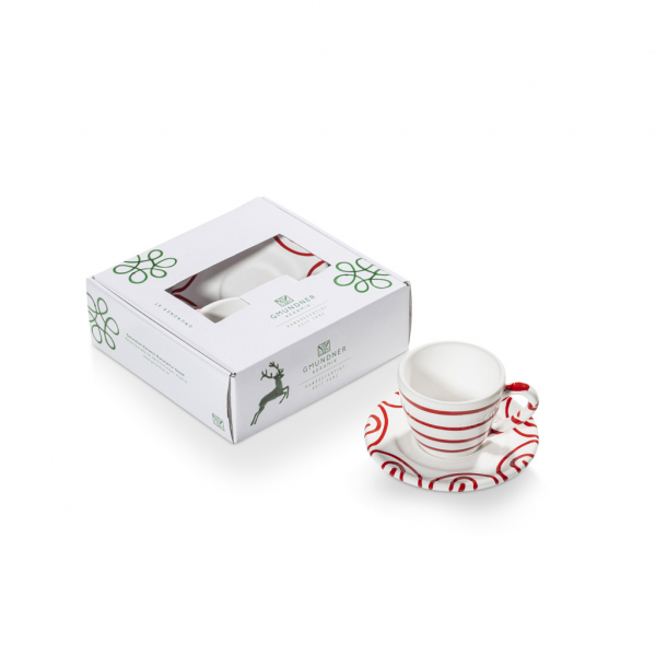 Rotgeflammt - Espresso-Set für 2 im Geschenkkarton Gourmet