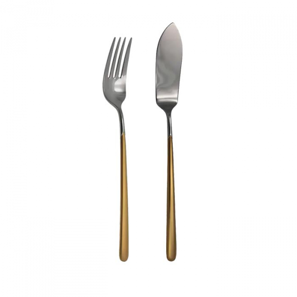 OPUS Fischbesteck 12-tlg. Nicro goldbeschichtet