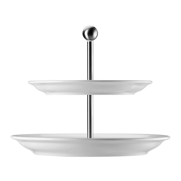 TREND Etagere 2-tlg. mit flachen Tellern