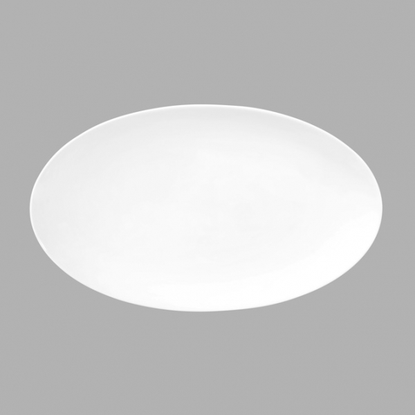 Liberty weiß uni - Servierplatte oval 24x14,5cm