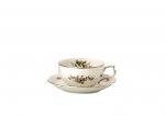 Teetasse 2-tlg. Sanssouci Moosrose Poliergold Ramona 0,23l