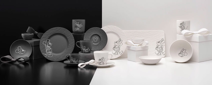 Villeroy Manufacture Rock blanc und Black - Mickey Mouse